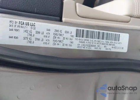 2016 Jeep Grand Cherokee Laredo из США, поврежденный, VIN 1C4RJFAG3GC458949